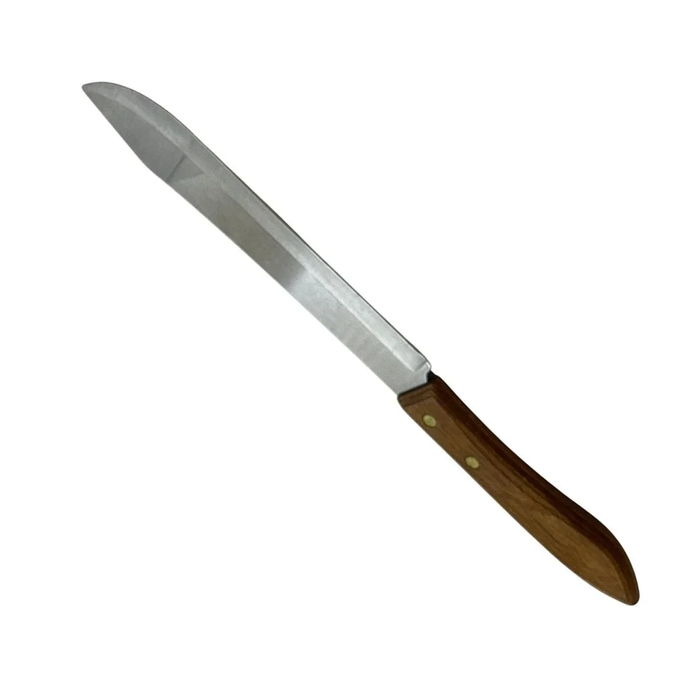 Vintage Ekco Stainless Steel Carving Knife Wood Handle USA Made Bread‎ Utility
